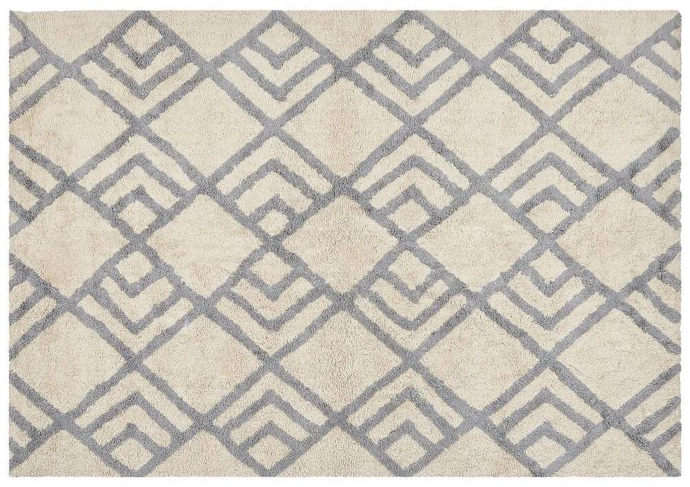Bavlnený koberec 160 x 230 cm béžová/sivá NEVSEHIR Beliani