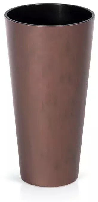 Vysoký plastový kvetináč DTUS400C 40 cm - hrdzavá