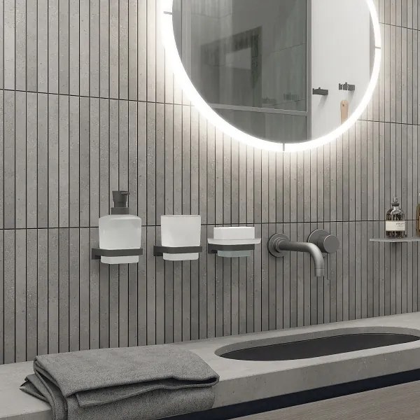 NIMCO MAC 2905831C-T-90-Nástenný dávkovač mydla a stojan na kefky MAYA 320 ml