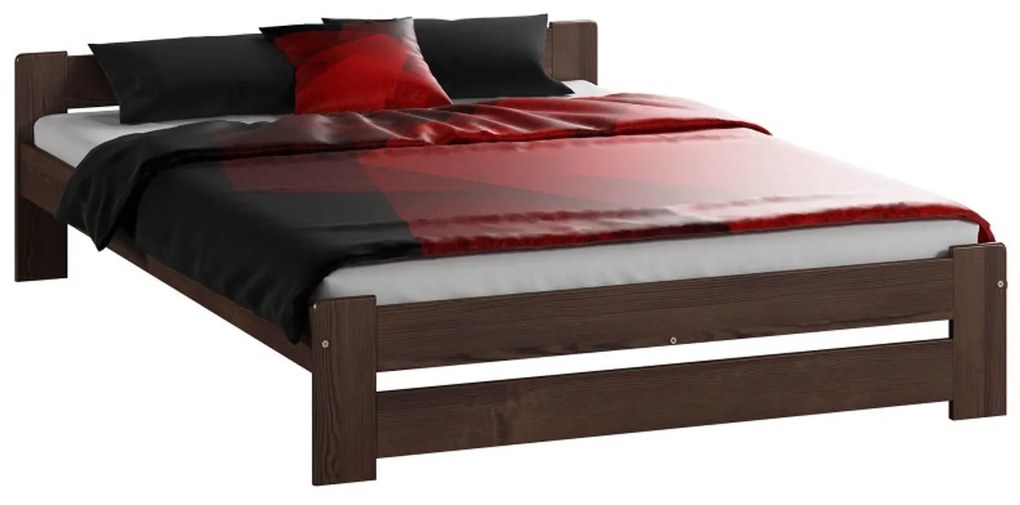 Posteľ Euro 80x200 masiv borovice Orech