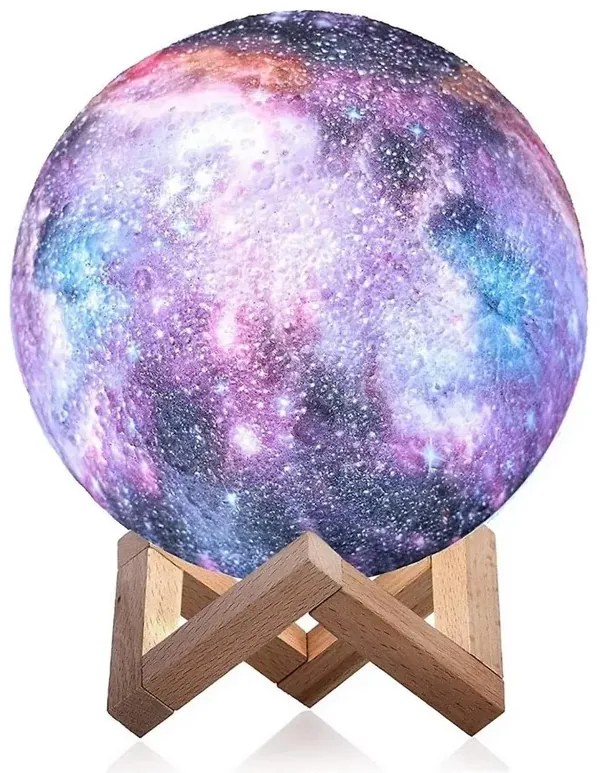 LED lampička v tvare Mesiaca - farebná