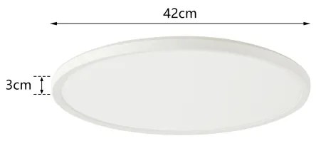Brilagi - LED Kúpeľňové svietidlo ULTRA SLIM LED/24W/230V pr. 42 cm biela IP54