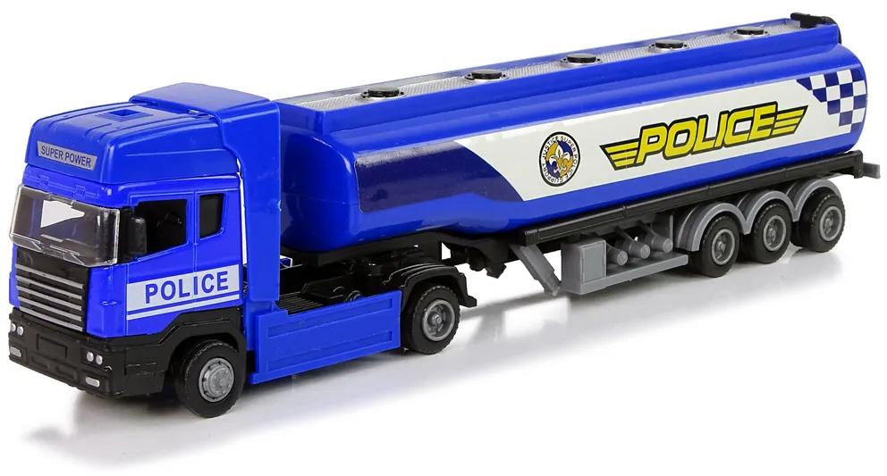 Lean Toys Modrá policajná cisterna – 30 cm