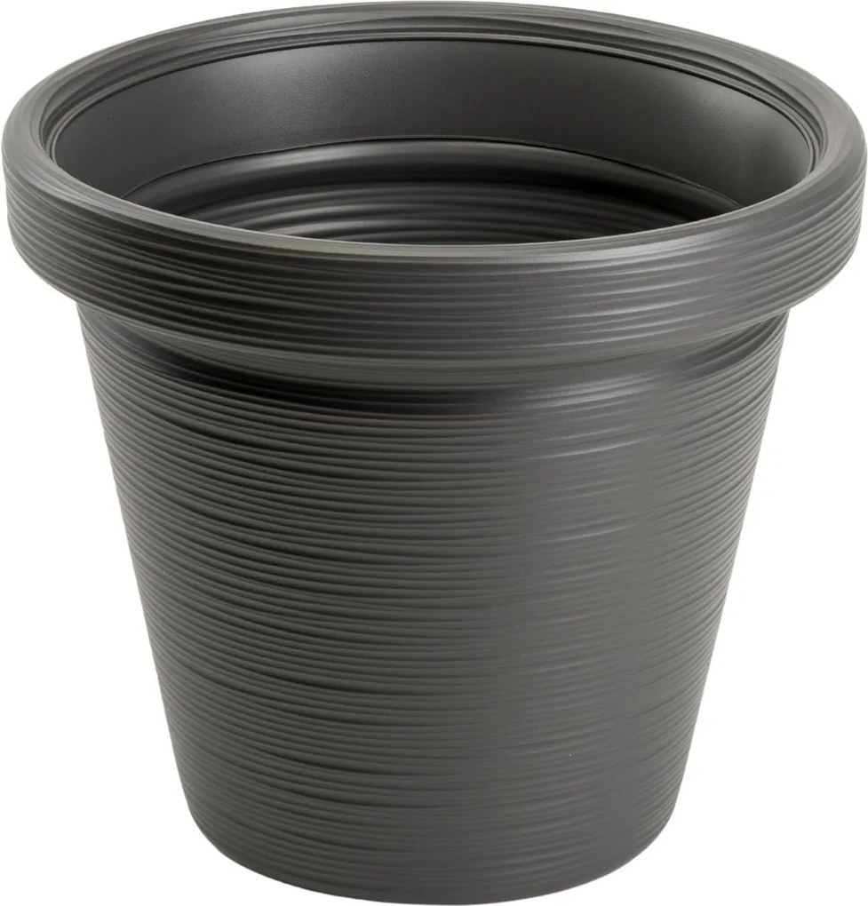 PLASTOVÝ KVETINÁČ SRTIA RIFLO 39X34 CM ANTRACITOVÁ