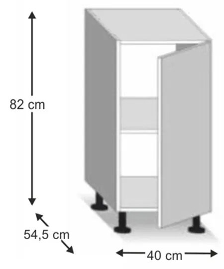 Dolná kuchynská skrinka Lilouse D 40. Vlastná spoľahlivá doprava až k Vám domov. 788629