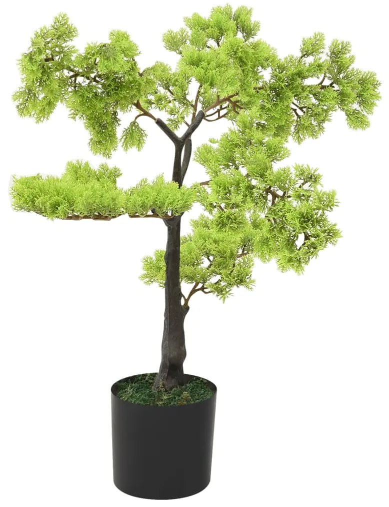 vidaXL Umelý bonsaj, cyprus s kvetináčom 60 cm, zelený