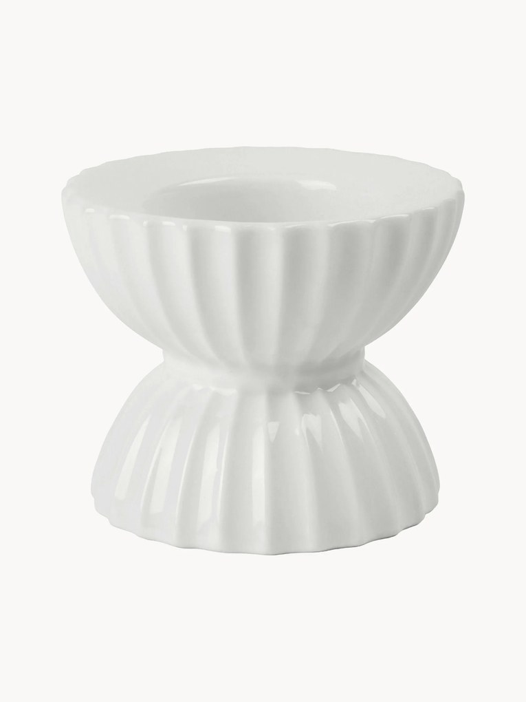 Porcelánový svietnik na čajovú sviečku so štruktúrovaným povrchom Tura