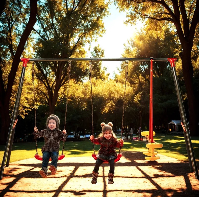 Viacúčelová hojdačka 3v1 s konštrukciou