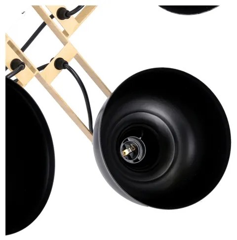 Luster na lanku RENO 4xE27/40W/230V čierna/hnedá