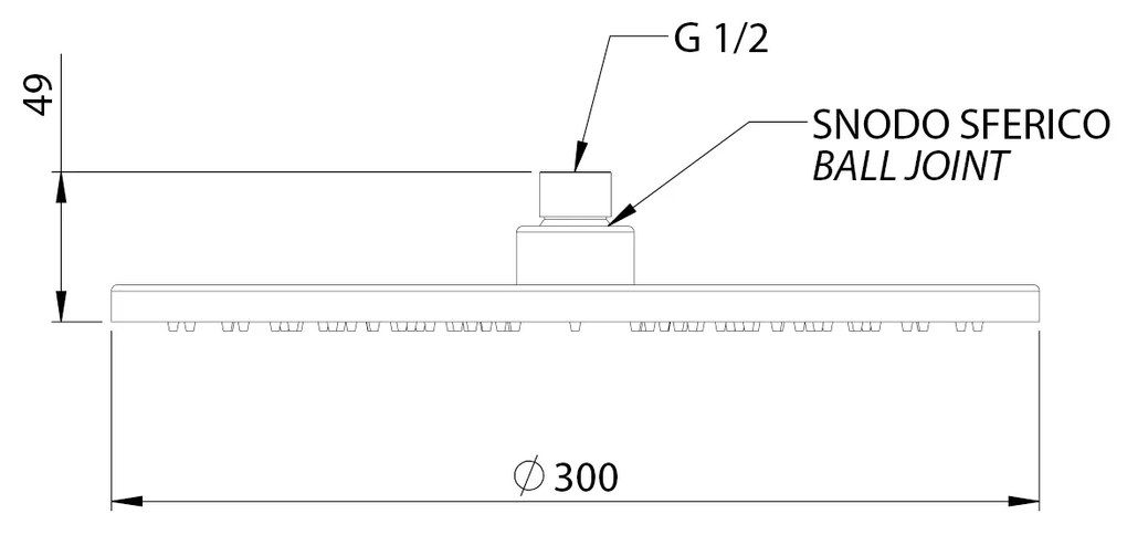 Sapho Sapho, okrúhla hlavová sprcha, priemer 300mm, zlatá matná, SF419