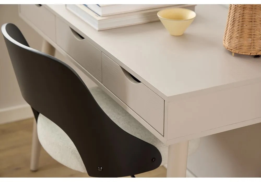 Čierna/béžová kancelárska stolička Lucy – Actona