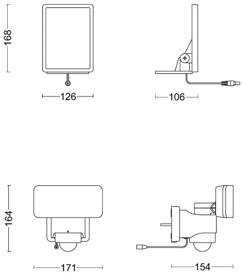 Philips - LED Solárne nástenné svietidlo so senzorom TYLUS LED/6W/3,7V 3000K IP44