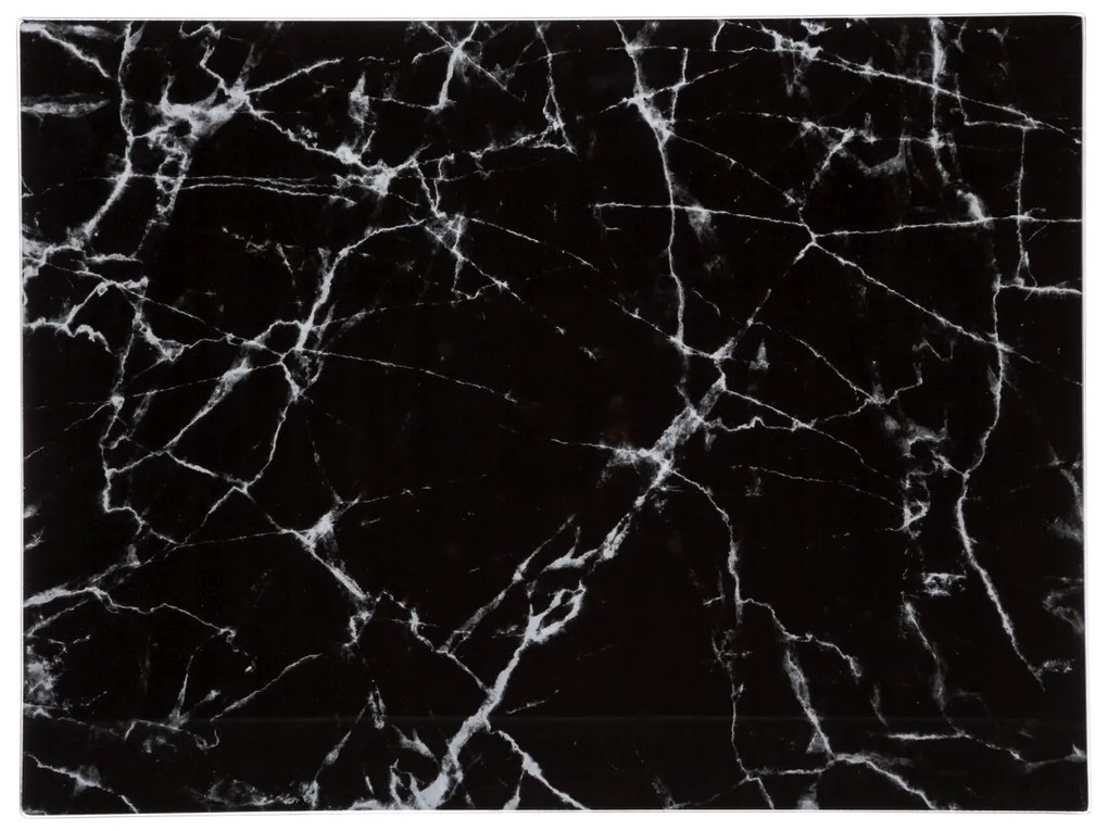 Doska na krájanie Glass Marble, čierna, 40x30 cm