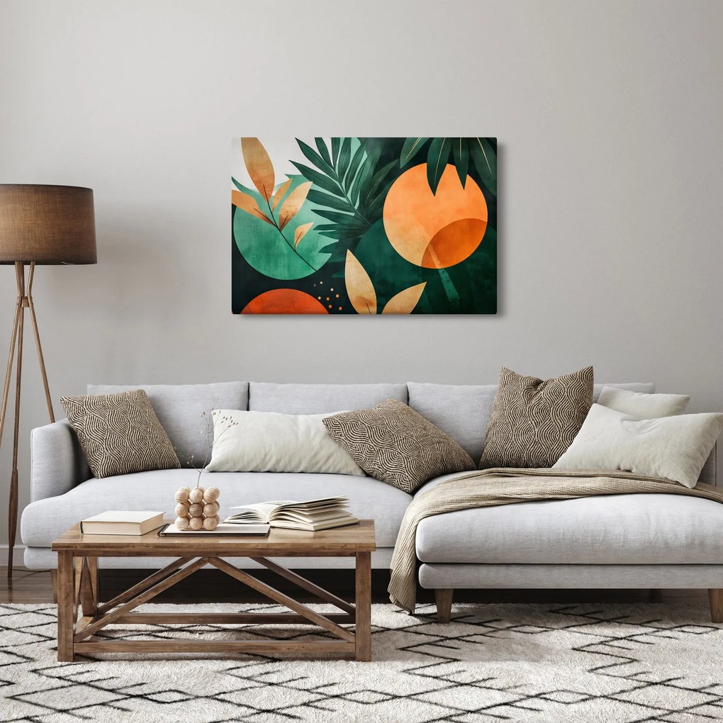 Obraz - Geometrické prírodné motívy (90x60 cm)