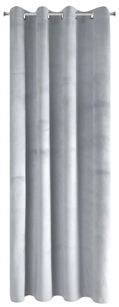 ZATEMŇOVACÍ ZÁVES NA KRÚŽKOCH PIERRE 140X250 CM STRIEBORNÁ