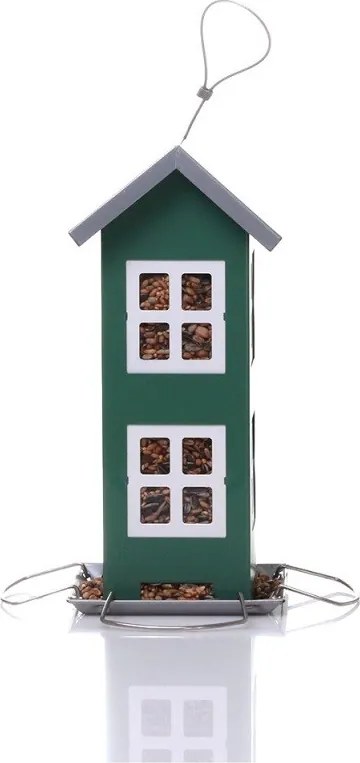 Závesné krmítko pre vtáky XL – zelené 26 cm