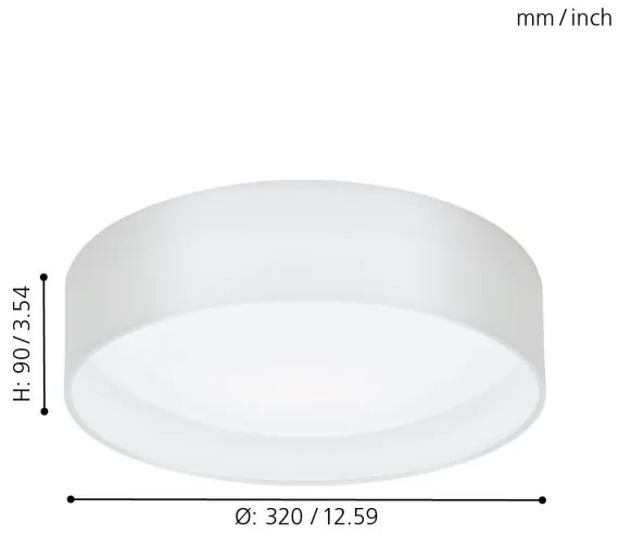 Eglo 31588 - LED stropné svietidlo Paster 1xLED/11W/230V