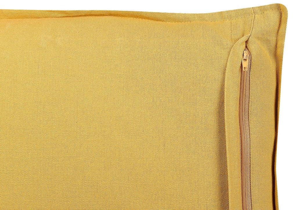 Sada 2 zamatových vankúšov 45 x 45 cm žltá RAPIS Beliani
