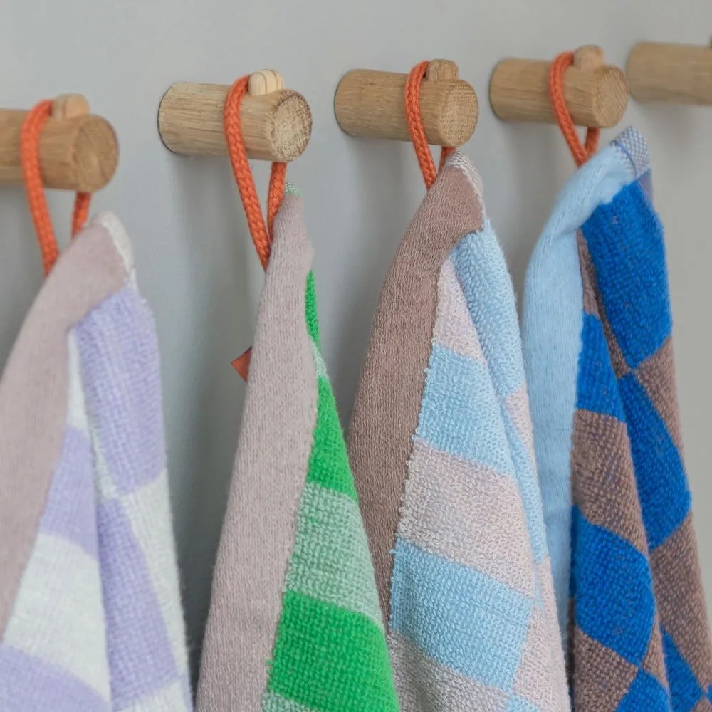 Modro-hnedá osuška z bio bavlny 70x133 cm Retro - Mette Ditmer Denmark