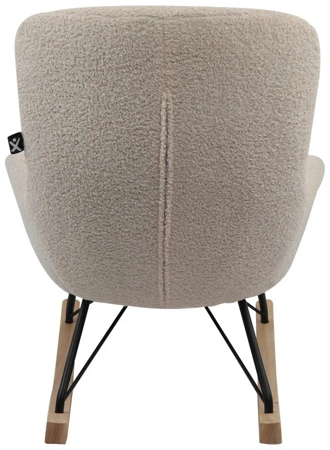 Béžové hojdacie detské kresielko z textílie buklé Rocky – Vipack