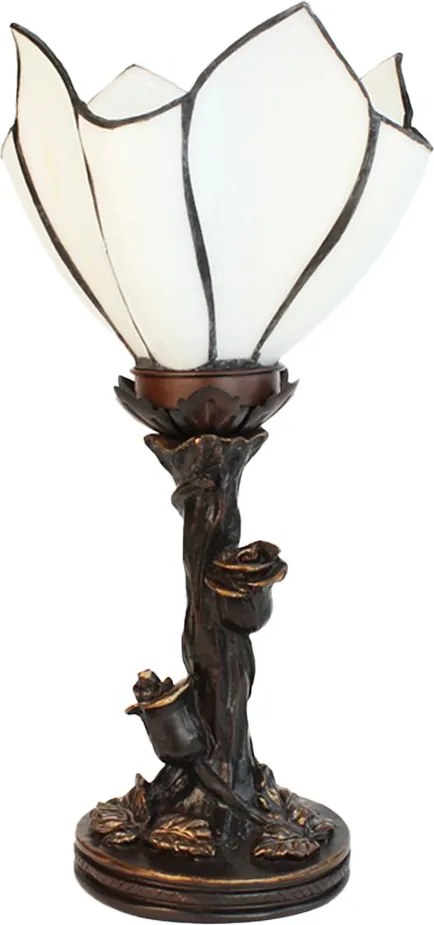 Nástěnná lampa Tiffany Flower White - Ř 18*32 cm E14/max 1*25W