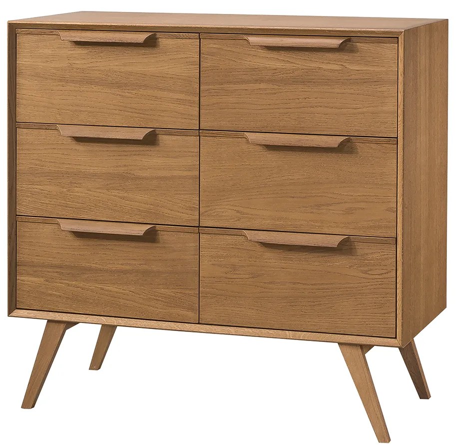 Komoda Leo 13 II 105 cm dub rustikálny karamelový