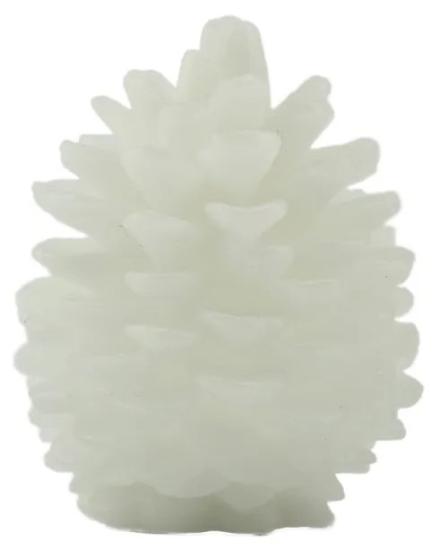 DECOLED LED svíčka, vosková, šiška, 10 x 13 cm, bílá