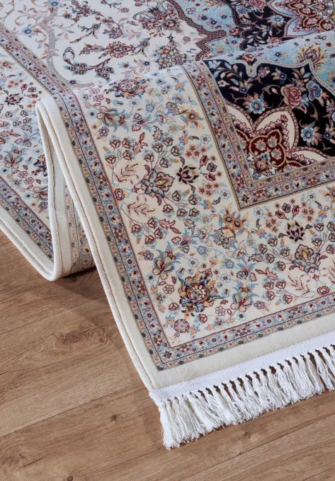 Koberec Villeroy & Boch Kollektion 1870 Etienne modrý / krémový
