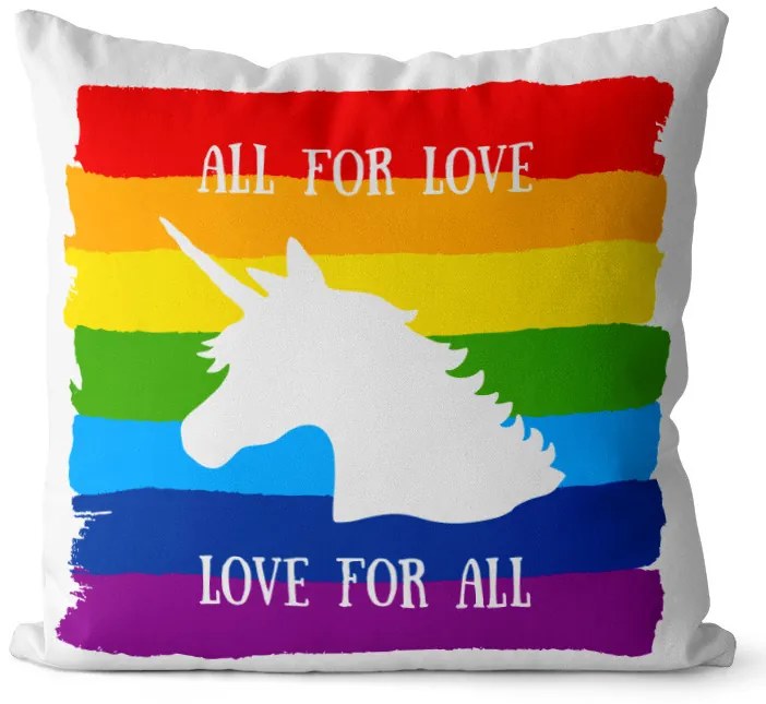 Vankúš LGBT Unicorn (Velikost: 55 x 55 cm)