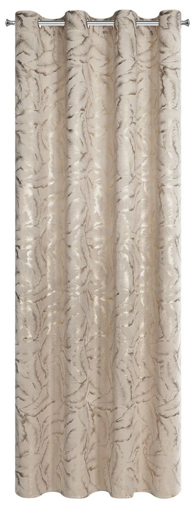 EUROFIRANY ZATEMŇOVACÍ ZÁVES NA KRÚŽKOCH MILENA 140X250 CM LISTY