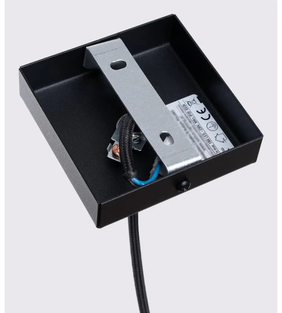 Čierne závesné svietidlo Gleam – Sollux