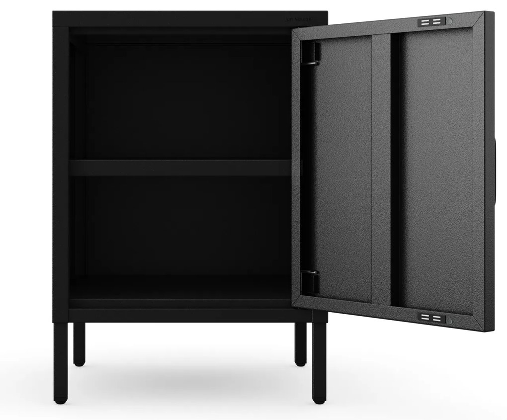 Čierny nočný stolík kovový MIA Modern 424 x 595 x 400 mm