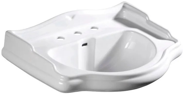 Kerasan Kerasan, RETRO keramické umývadlo 69x52cm, 3 otvory pre batériu, 104601-3