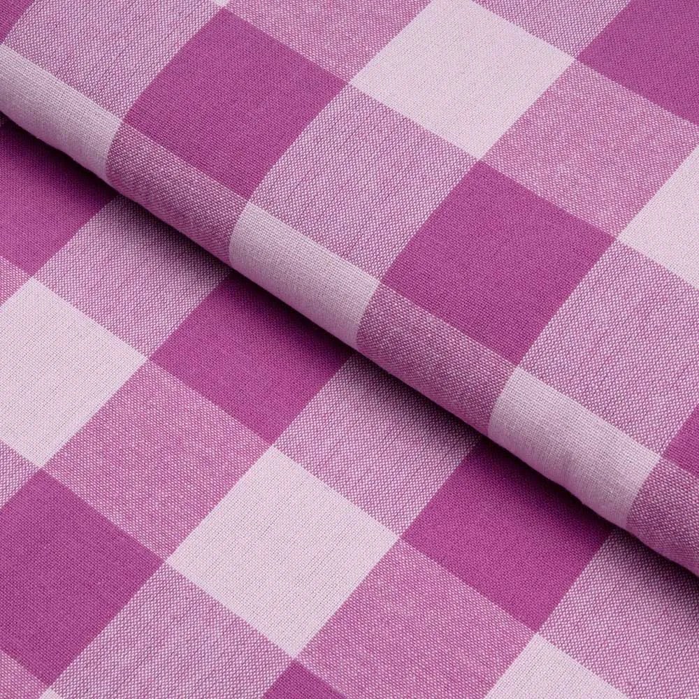Biante Bavlnený obdĺžnikový obrus Olivia OL-021 Fialová kocka veľká 80x120 cm