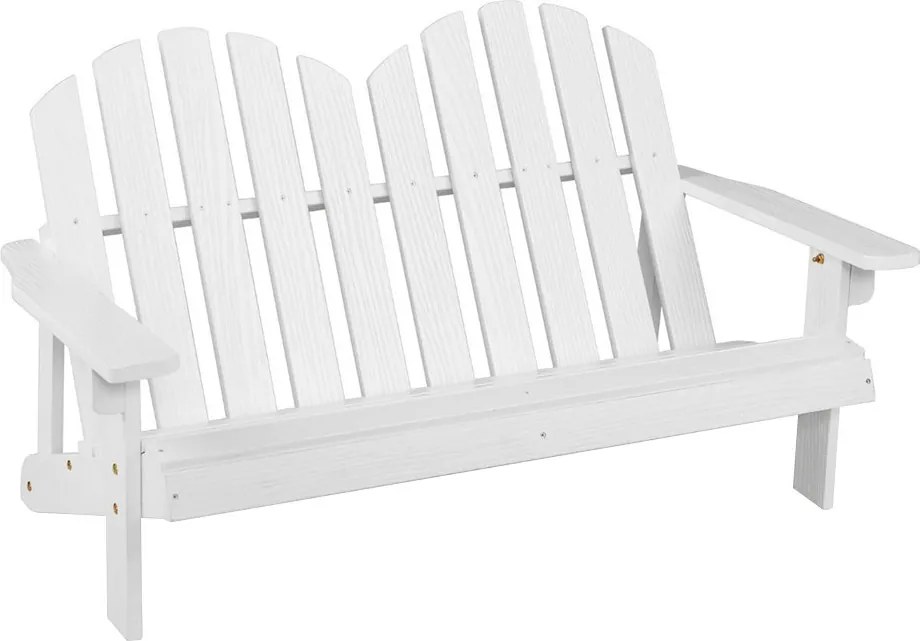 Detská Adirondack stolička pre 2 osoby, biela