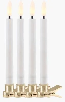 SIRIUS LED sviečky Saille na vianočný veniec, 4ks