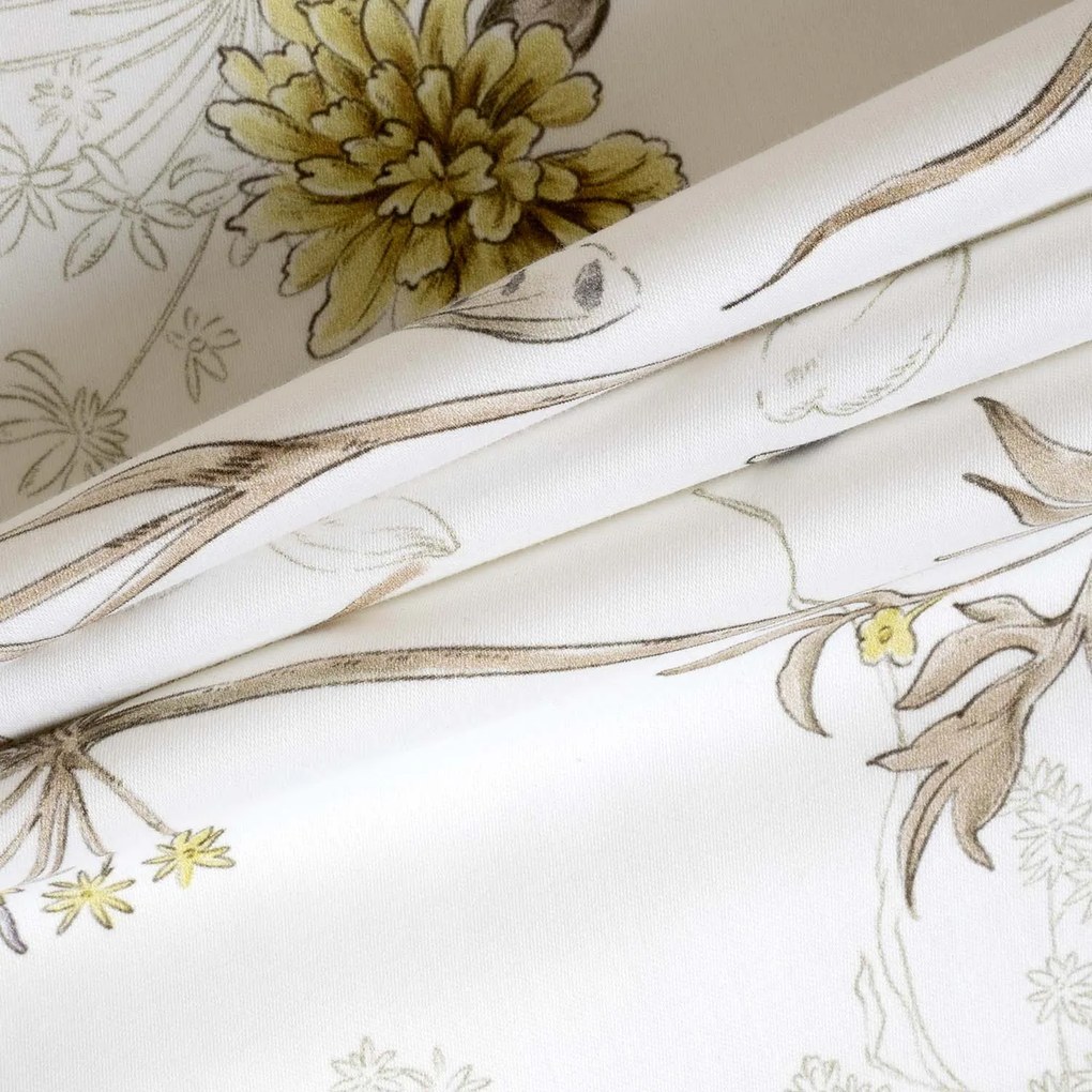 SATÉNOVÉ OBLIEČKY LUXURY VESSAN 200X220 CM, 2KS 70X80 CM KVETY