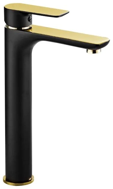 Mexen Alfa vysoká umývadlová batéria, čierna-zlatá, 745710-75