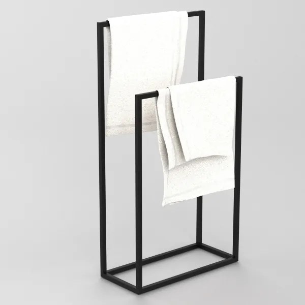 Vešiak na uteráky 85x45 cm čierna