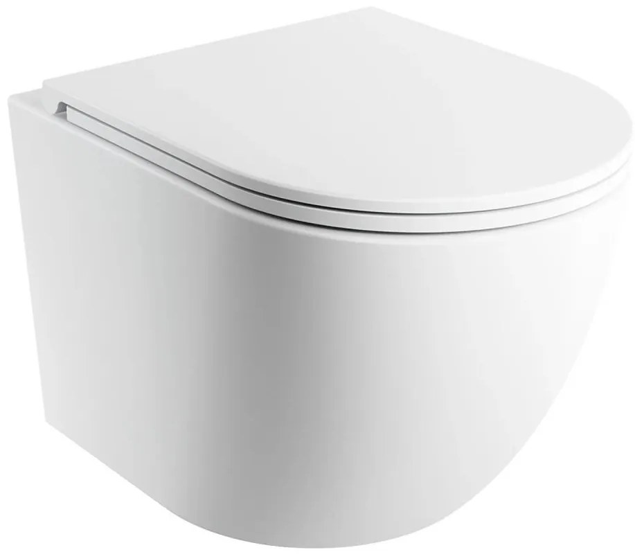 OMNIRES OTTAWASPXMWBM - Závesné WC s WC sedátkom SoftClose OTTAWA keramika/biela