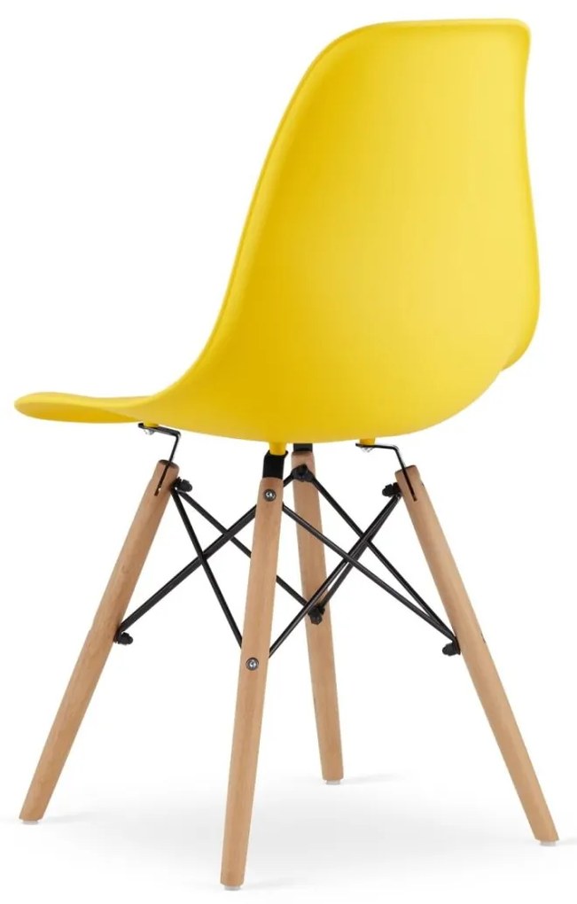 SUPPLIES CINKLA Jedálenská škandinávska  stolička - žltá