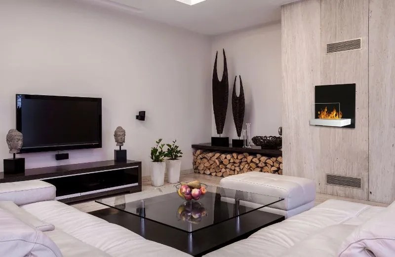 Závesný biokrb na stenu BIELY SO SKLOM 45x47x17