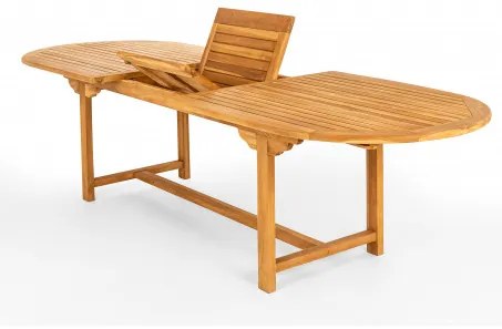 Doppler TAMAN FSC - záhradný rozkladací teakový stôl 240/300 x 100 cm