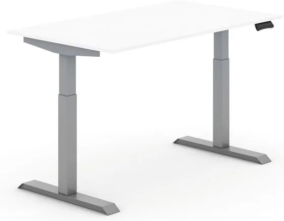 Výškovo nastaviteľný stôl, 1400 x 800 mm, biela
