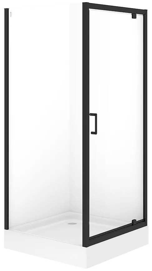 Sprchový kút štvorcový Brasco Pivot 90x90x190 black S168-012
