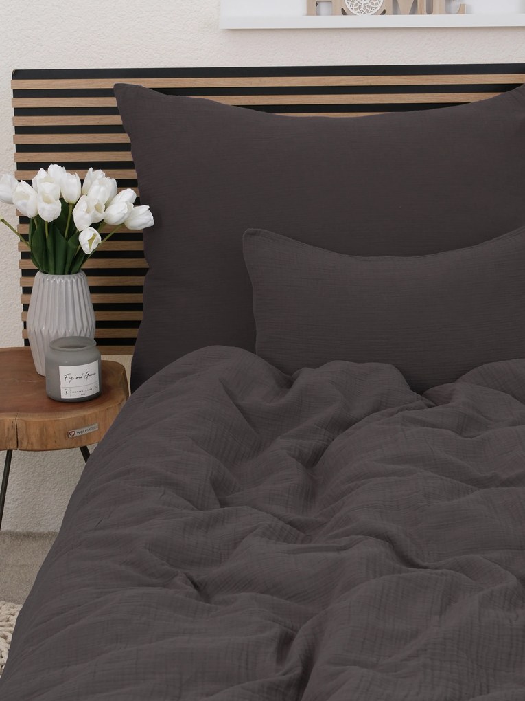 Mušelínové obliečky - Alexia tmavosivá