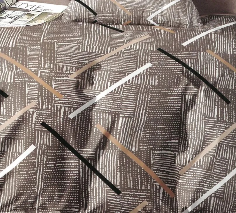 Krepové obliečky Homa PRODA BROWN 3-dielna sada 140x200 cm