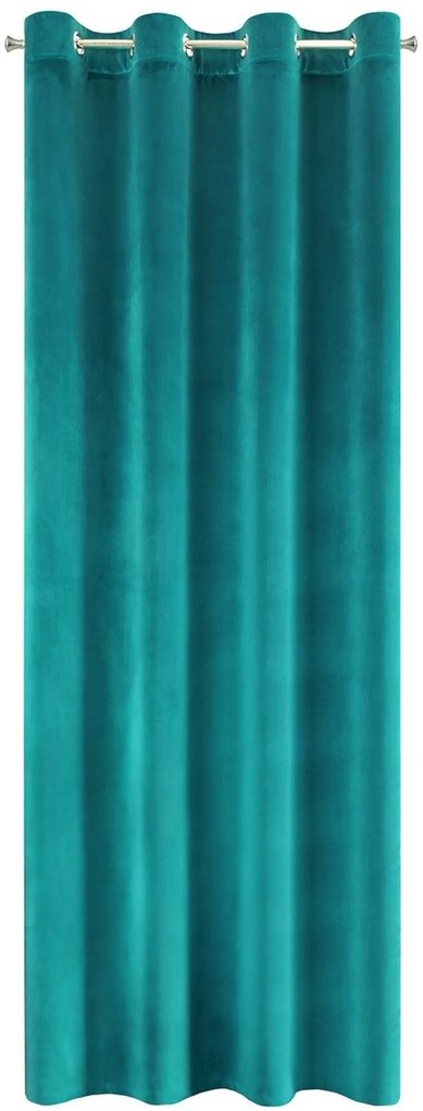 Luxusný zamatový záves v tyrkysovej farbe 140 x 250 cm