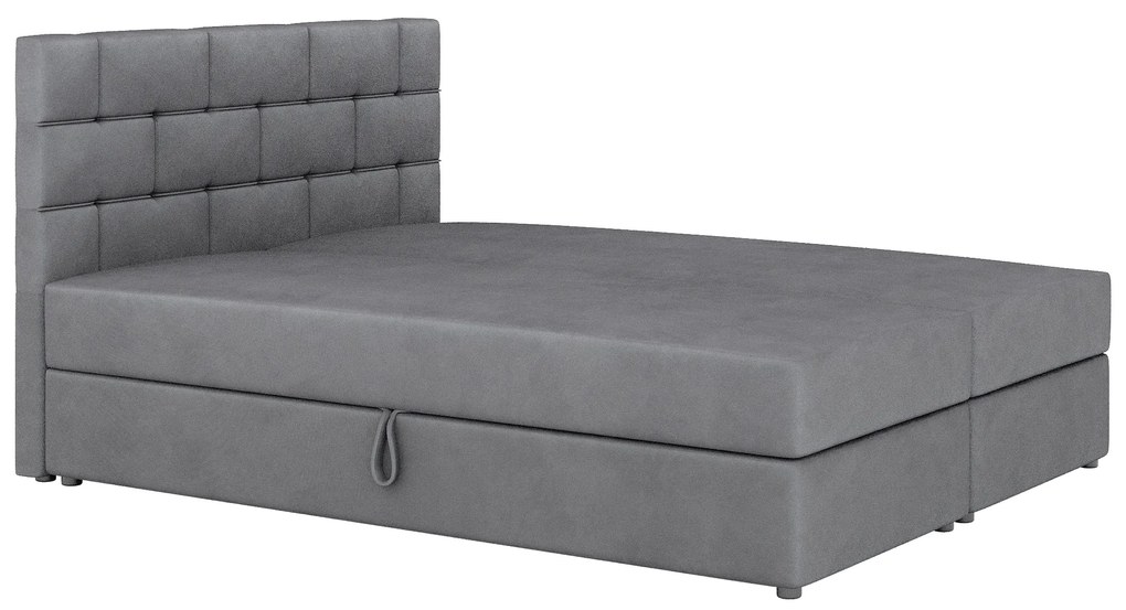 Kontinentálna posteľ 180x200 cm Waller Comfort (tmavosivá) (s roštom a matracom). Vlastná spoľahlivá doprava až k Vám domov. 1056385