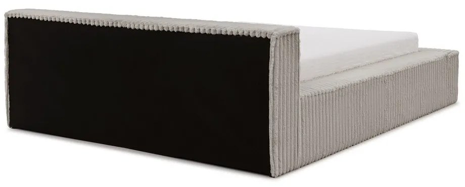 Sivá čalúnená dvojlôžková posteľ s úložným priestorom s roštom 180x200 cm Cloe – Ropez